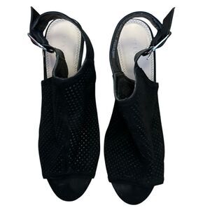 Kelly & Katie Heels Open Toe Black Size 6